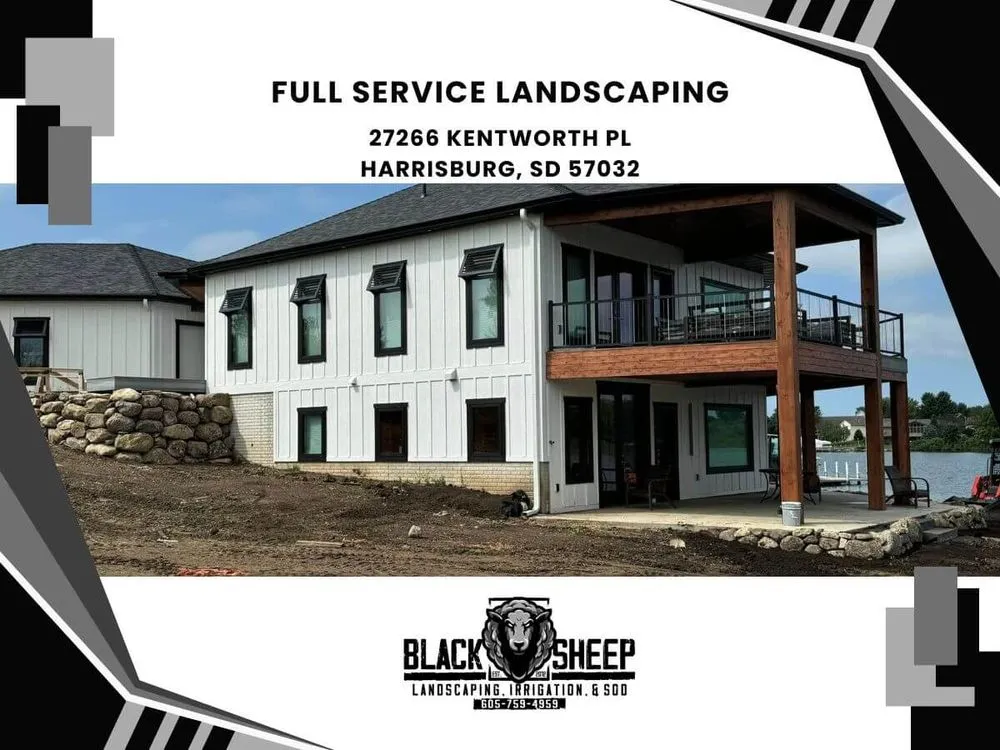 Reliable yard maintenance for residential properties in Harrisburg, SD by Black Sheep Landscape