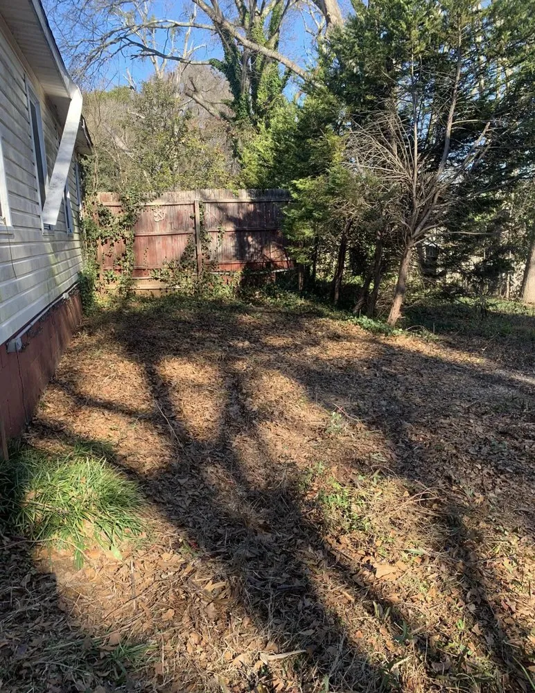 Custom landscape installation in Startex, SC by Black Sheep Stump & More