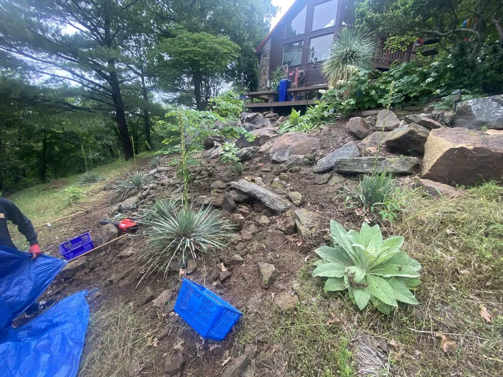 Custom yard cleanup service with custom design across Vian, OK - Blackbird Tree Services