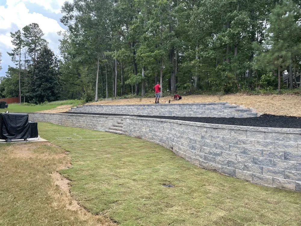 Professional outdoor landscaping in Lawrenceville, GA by BlackRock Landscape & Construction