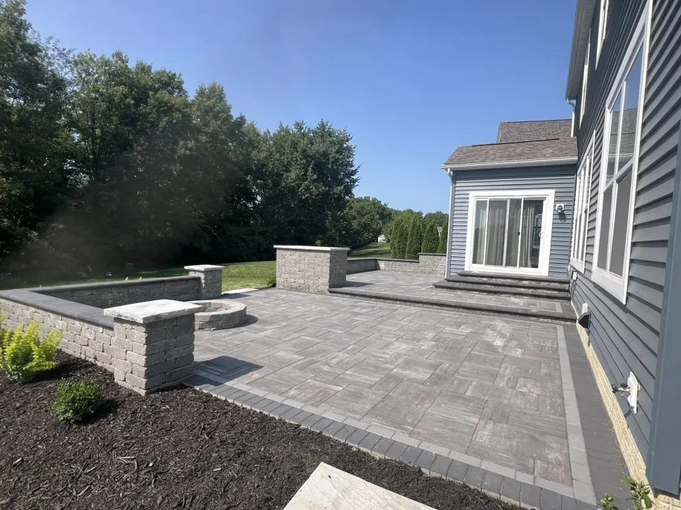 Local garden landscaping with custom design in Pataskala, OH by Blackrock Landscaping