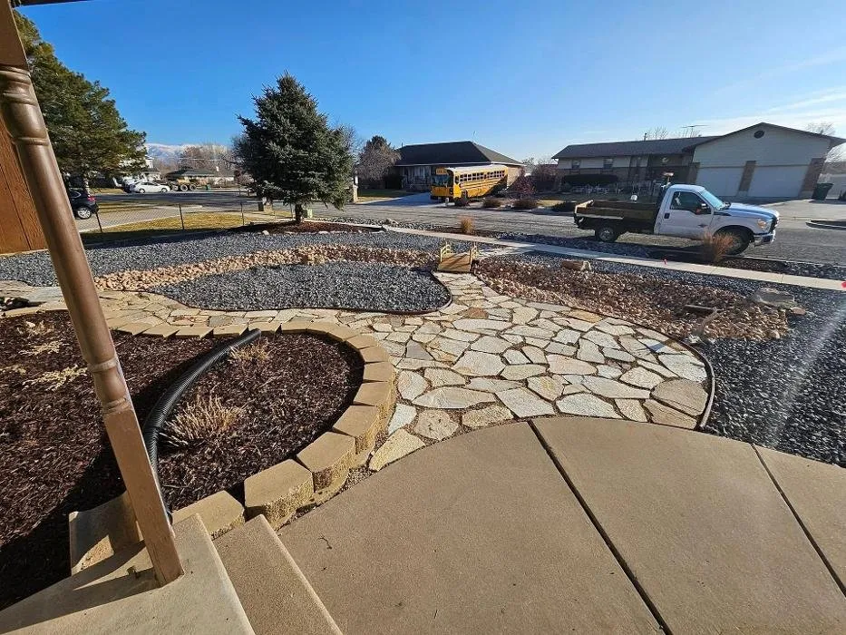 Custom landscape design for homes in Ogden, UT by Black's Lawn and Junk