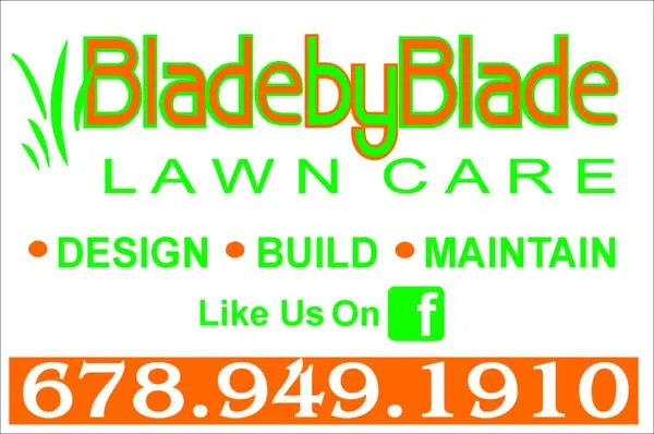 Blade By Blade Lawn Care Logo