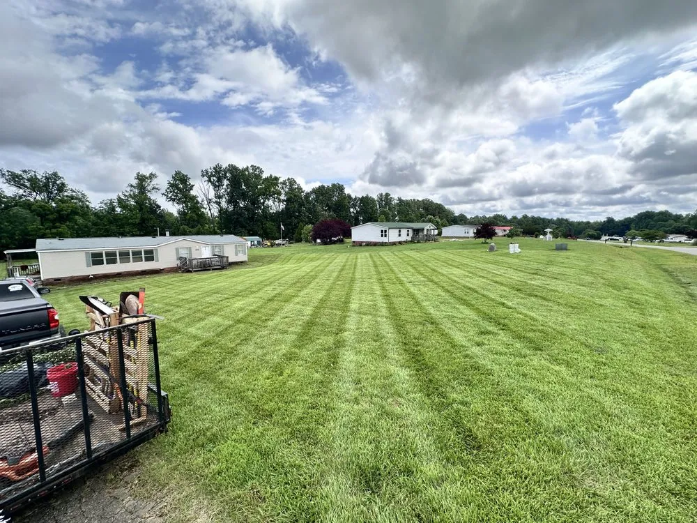 Custom garden landscaping with custom design in Statesville, NC by Blade Landscape