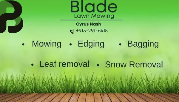 Blade Lawnmowing Logo