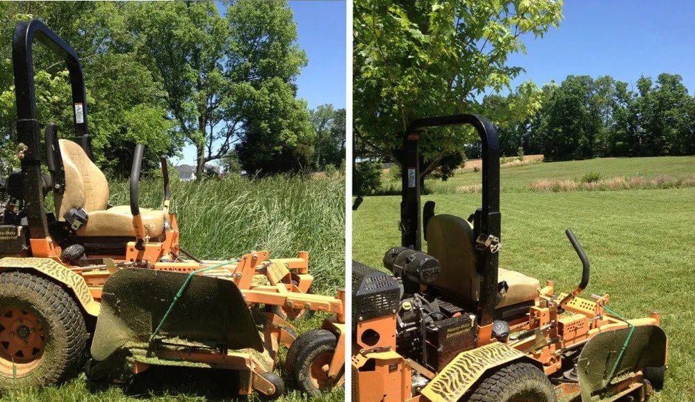 Custom landscape installation in Woodlawn, TN by Blade Runners