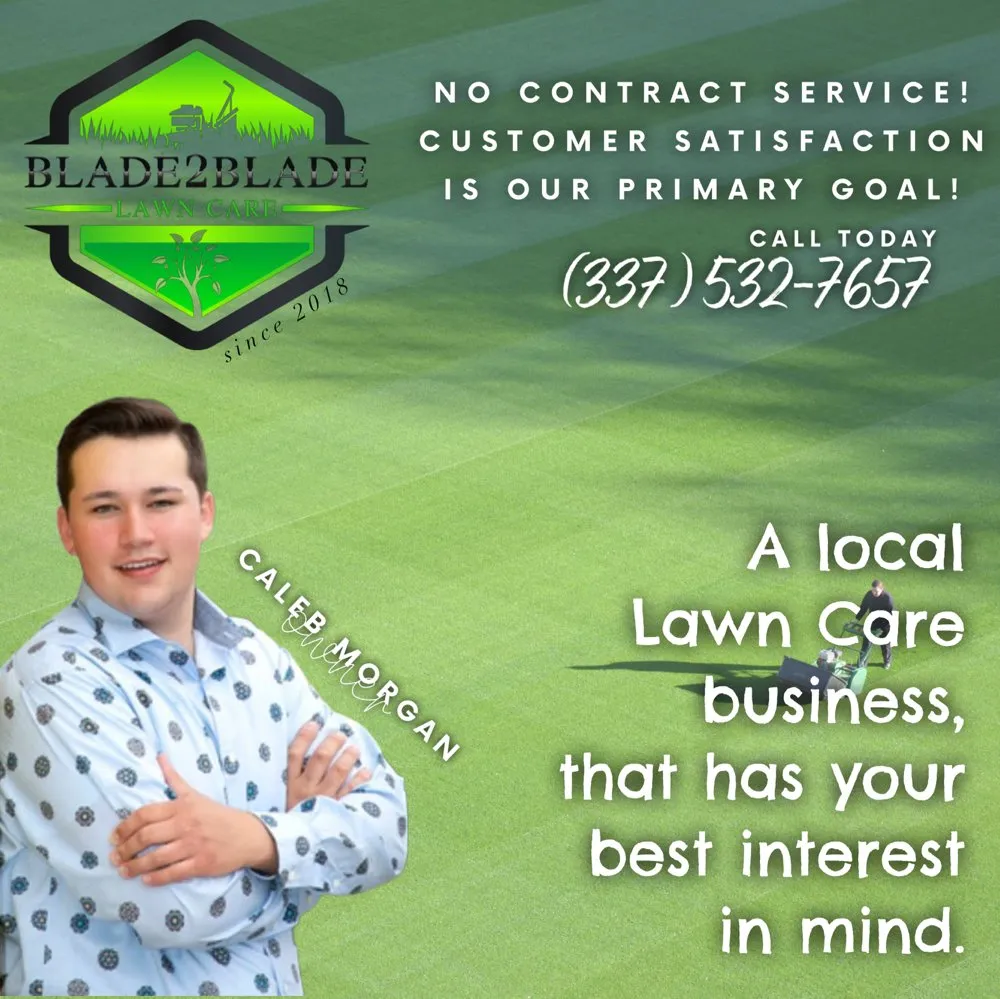 Affordable lawn mowing service with custom design in Sulphur, LA by Blade2Blade Lawn Care