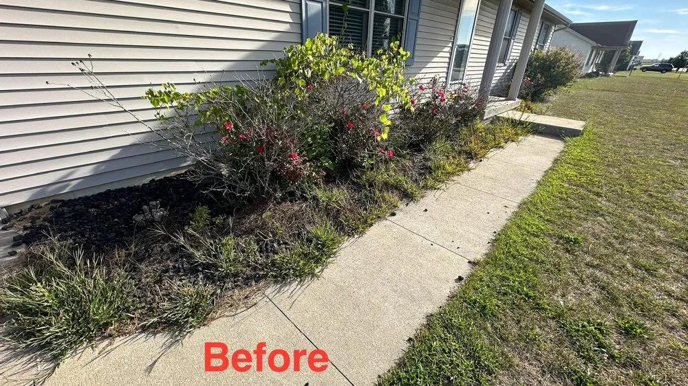 Custom outdoor landscaping for residential properties in Leesburg, IN by Blades & Stripes Lawncare