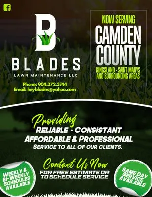 Blades Lawn Maintenance Logo