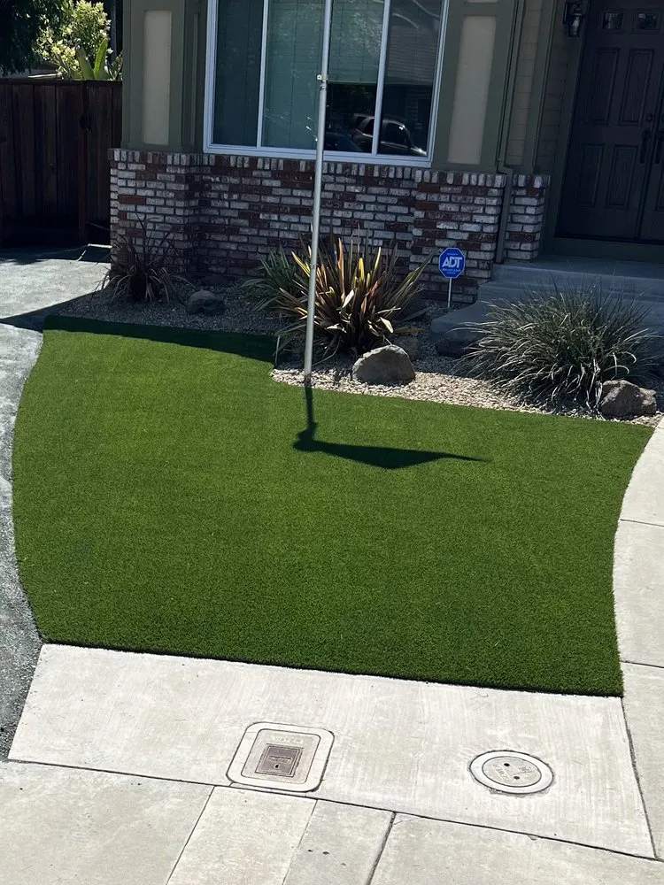 Custom yard maintenance with custom design across Walnut Creek, CA - Blades of Glory Synthetic Lawns & Putting Greens