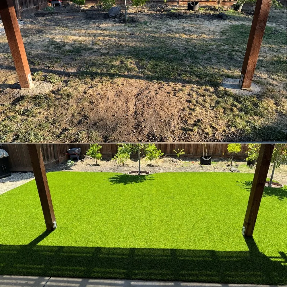 Custom garden landscaping in Walnut Creek, CA - Blades of Glory Synthetic Lawns & Putting Greens