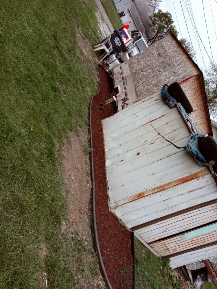 Custom garden landscaping in Anderson, IN by Blairs Demo, Hauling And Lawncare