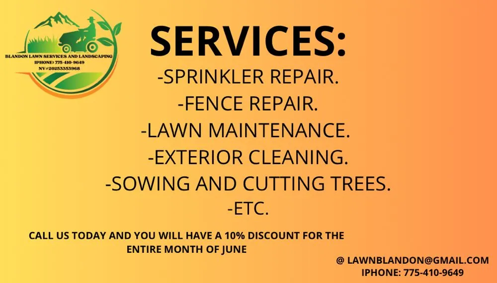 Reliable lawn care service for beautiful yards in Reno, NV by Blandon Lawn Services And Landscaping