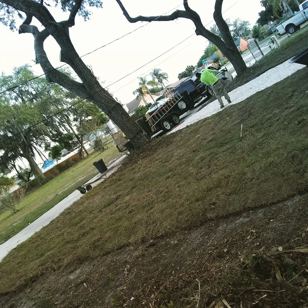 Local landscape installation with custom design in Haines City, FL by Blands Tree Services