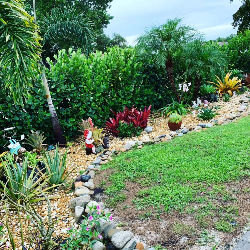 Custom landscape installation for year-round maintenance in Naples, FL by Blastoff Solutions