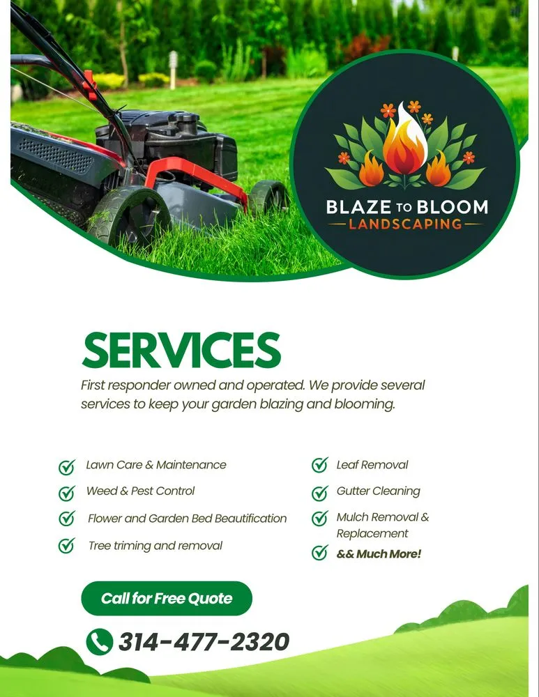 Expert yard maintenance with custom design in Saint Louis, MO by Blaze to Bloom Landscaping