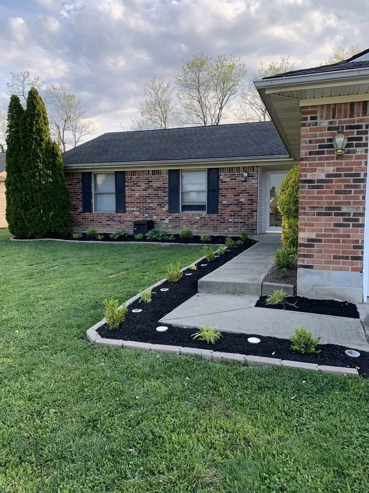 Reliable lawn mowing service with custom design in Depauw, IN by Blazing Sun Outdoor Solutions