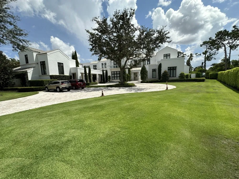 Custom lawn mowing service with custom design across Naples, FL - BLC Landscape