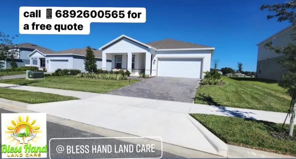 Professional landscape installation for homes in Kissimmee, FL by Bless Hand Land Care