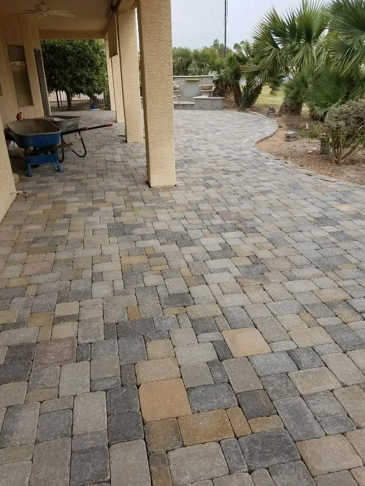 Affordable lawn mowing service with custom design in Chandler, AZ by Bless Tierra Landscaping