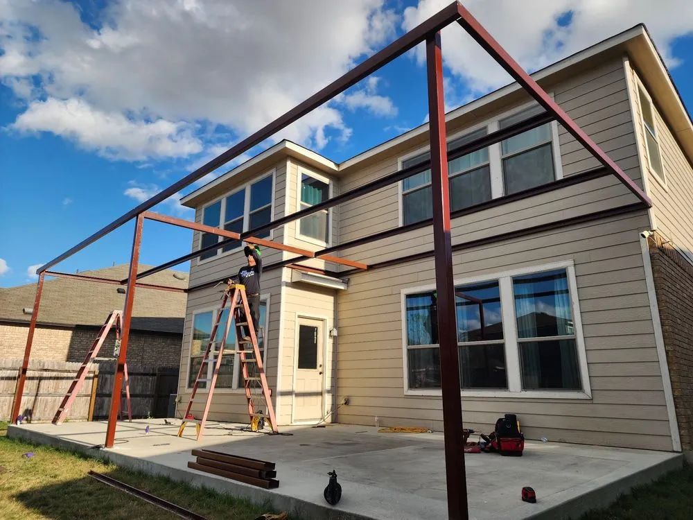 Affordable yard cleanup service for residential properties in New Braunfels, TX by Blessings Contracting & Lawn Services