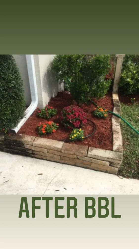 Expert garden landscaping for homes in West Palm Beach, FL by Block Barbers Lawn Service