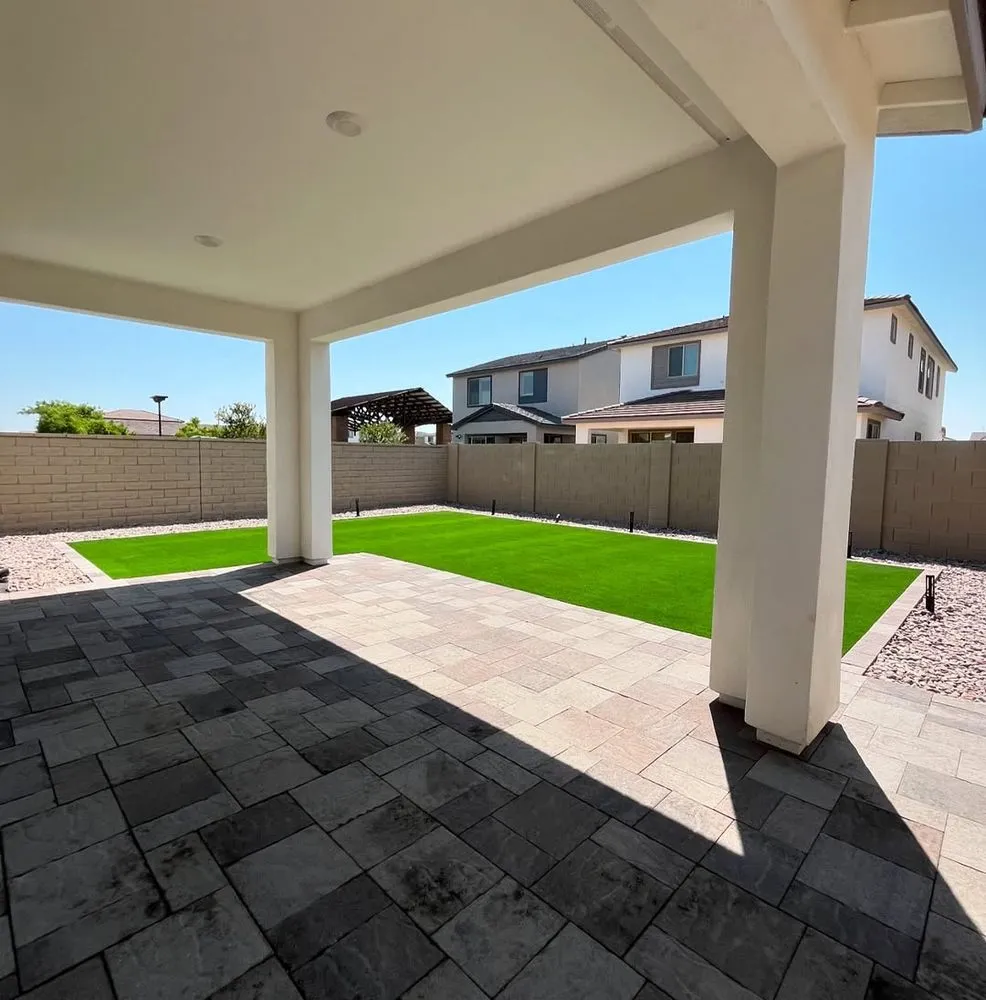 Custom landscape installation for homes in Gilbert, AZ by Bloom & Groom Landscaping