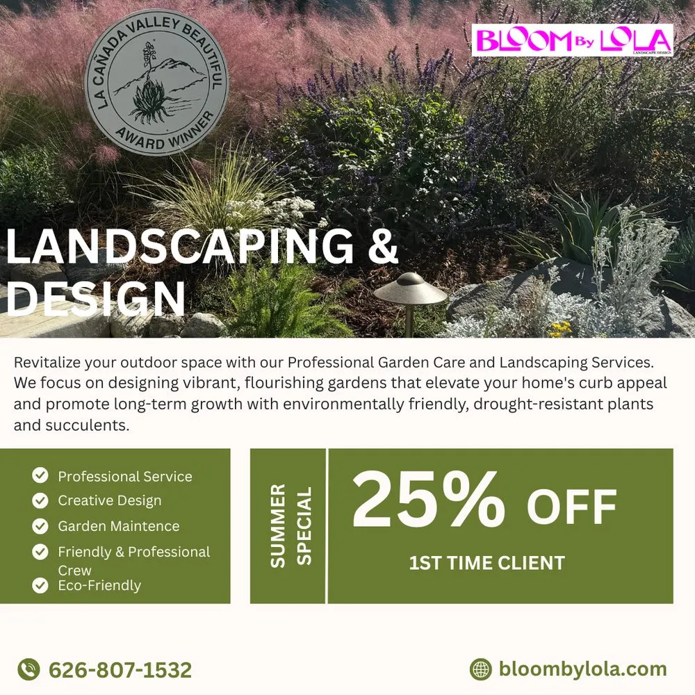 Custom lawn mowing service for beautiful yards across Pasadena, CA - Bloom By Lola