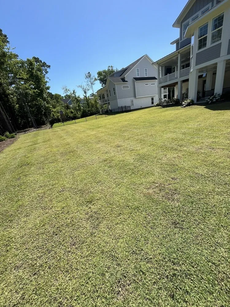 Professional landscape installation for residential properties in Leland, NC by Blooming & Outdoor Landscaping