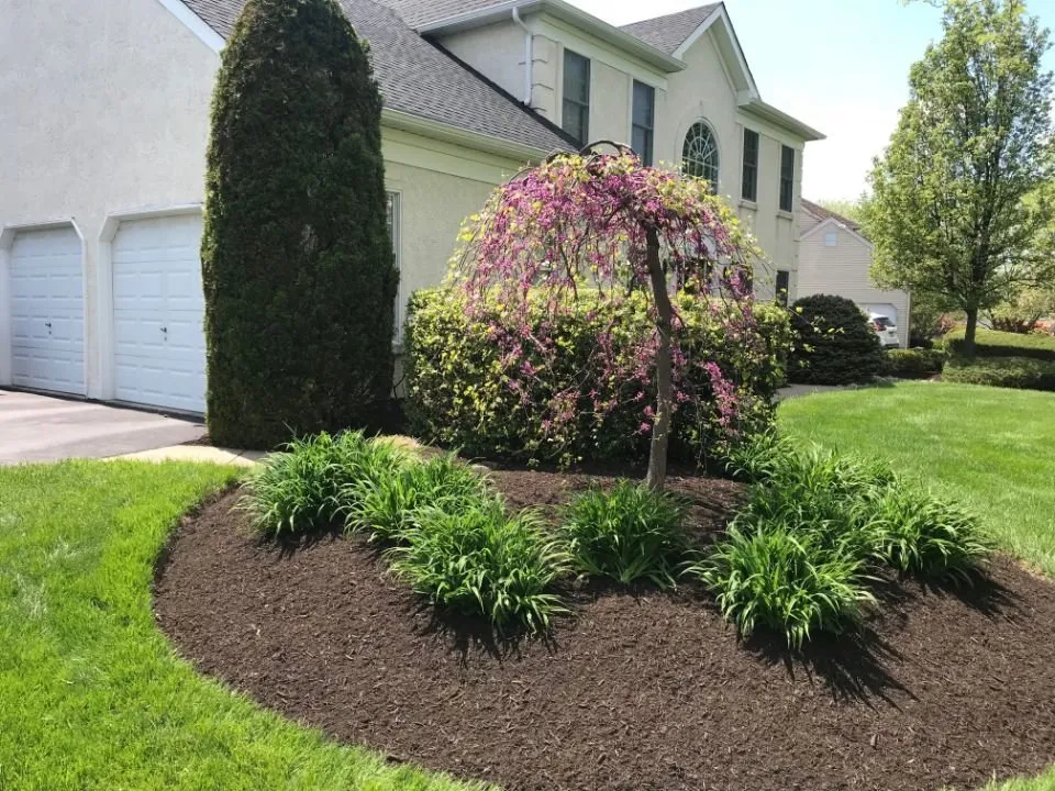 Custom residential landscaping in Perkasie, PA by Blooming Green Lawn & Landscape