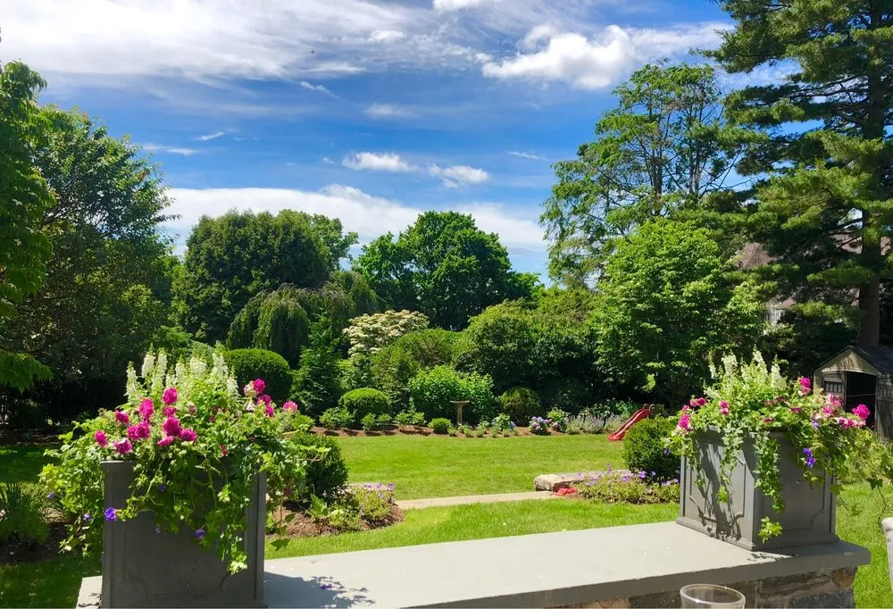 Custom landscaping services for year-round maintenance in Stamford, CT by Blooms & Branches Design Co