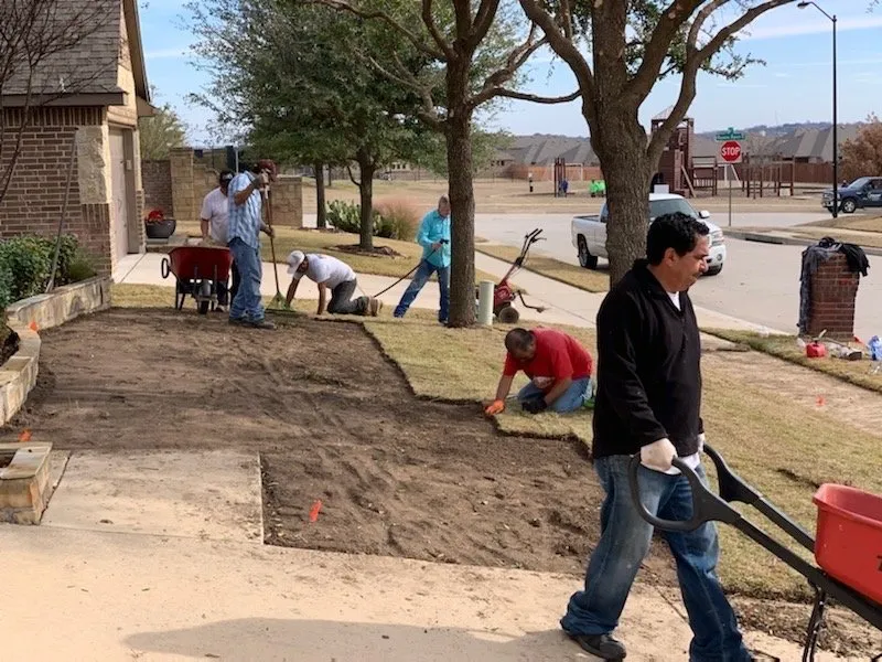 Local yard cleanup service for homes in Arlington, TX by Blount's Sod Installation