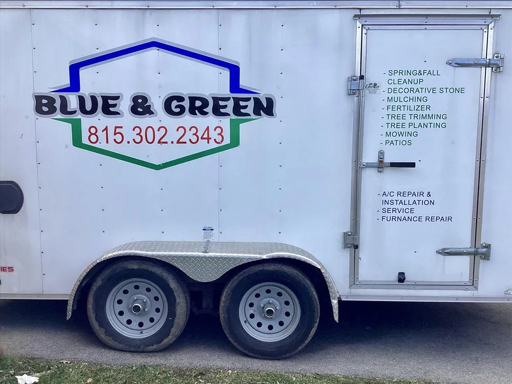 Professional yard maintenance experts serving Joliet, IL - Blue & Green #1 Services - Landscaping and HVAC