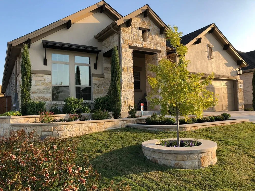 Custom residential landscaping in Hutto, TX by Blue Agave Landscapes