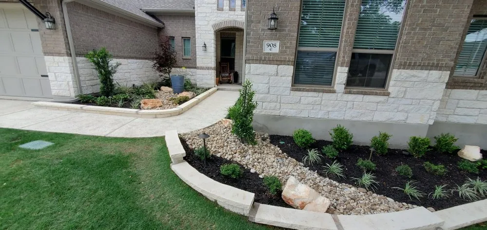 Affordable outdoor landscaping for year-round maintenance in Hutto, TX by Blue Agave Landscapes