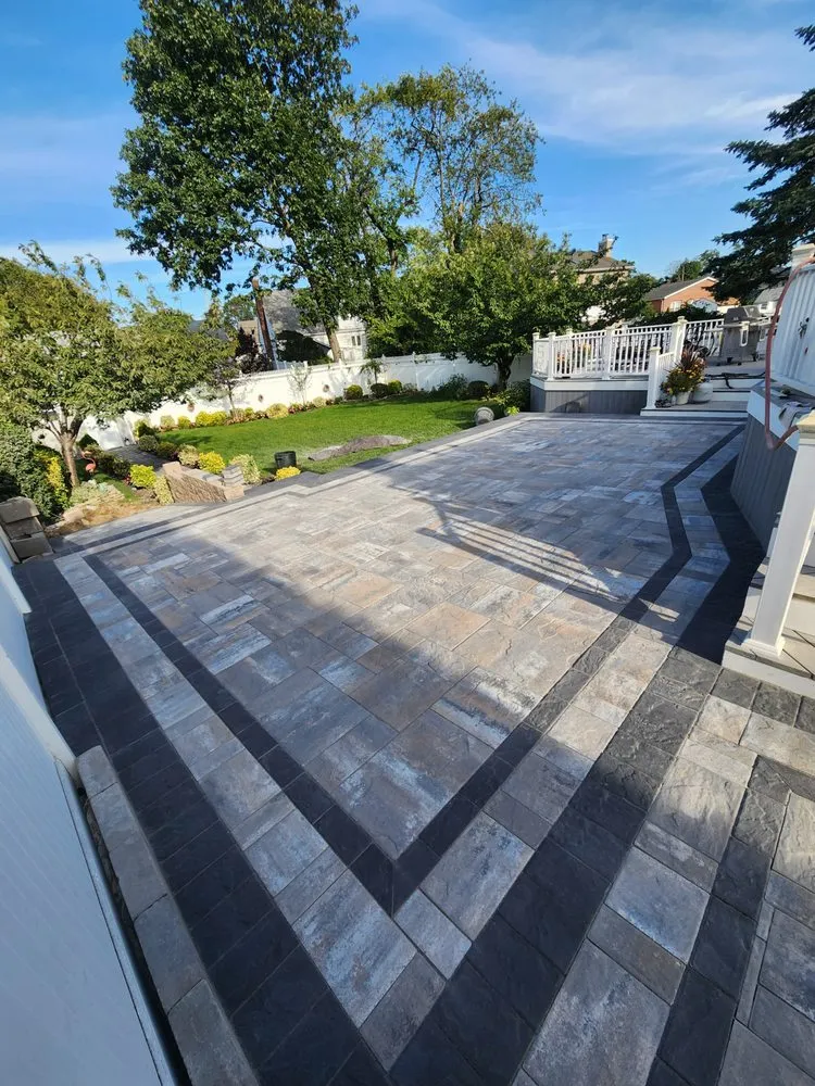 Expert lawn mowing service with custom design across Bay Shore, NY - Blue Bay Outdoor Solutions