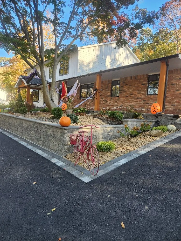 Custom yard cleanup service with custom design across Bay Shore, NY - Blue Bay Outdoor Solutions