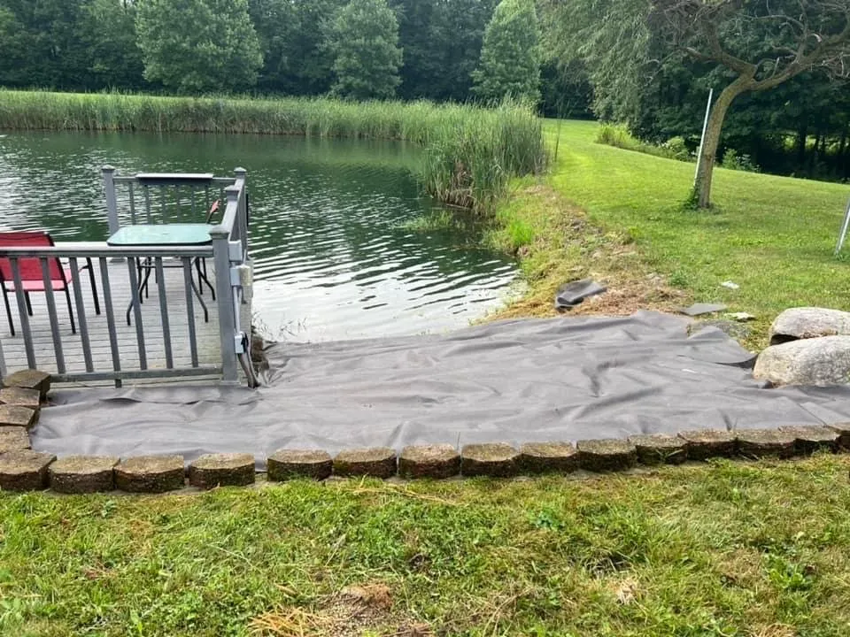 Professional residential landscaping with custom design in Pittsboro, IN by Blue Collar Serviecs