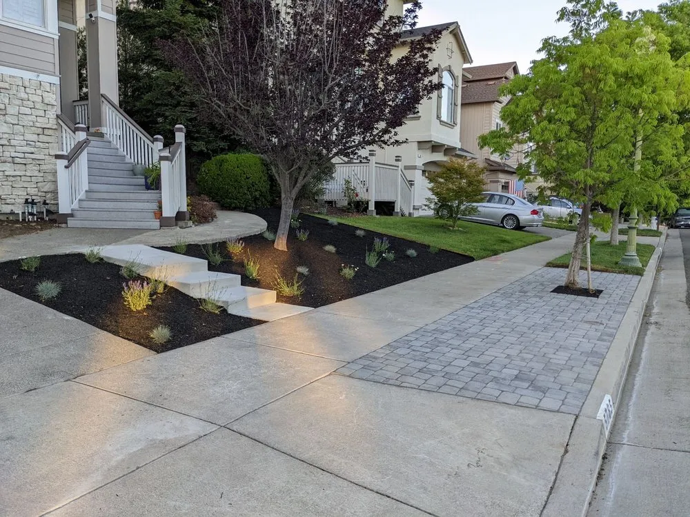 Custom outdoor landscaping in Penngrove, CA by Blue Cypress Landscaping