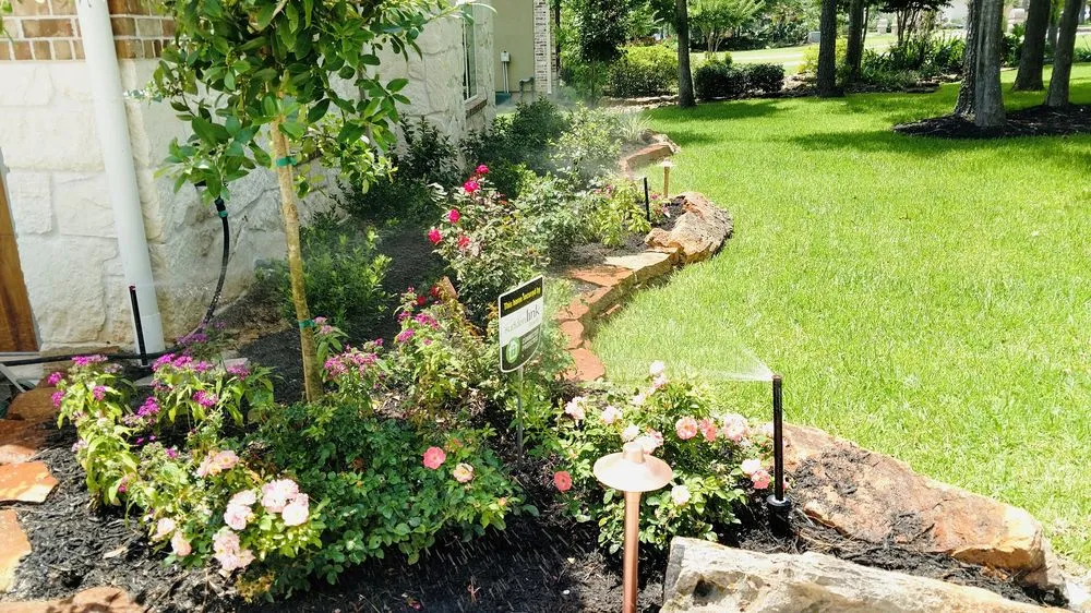 Trusted garden landscaping for year-round maintenance across Conroe, TX - Blue Earth Sprinklers and Landscaping