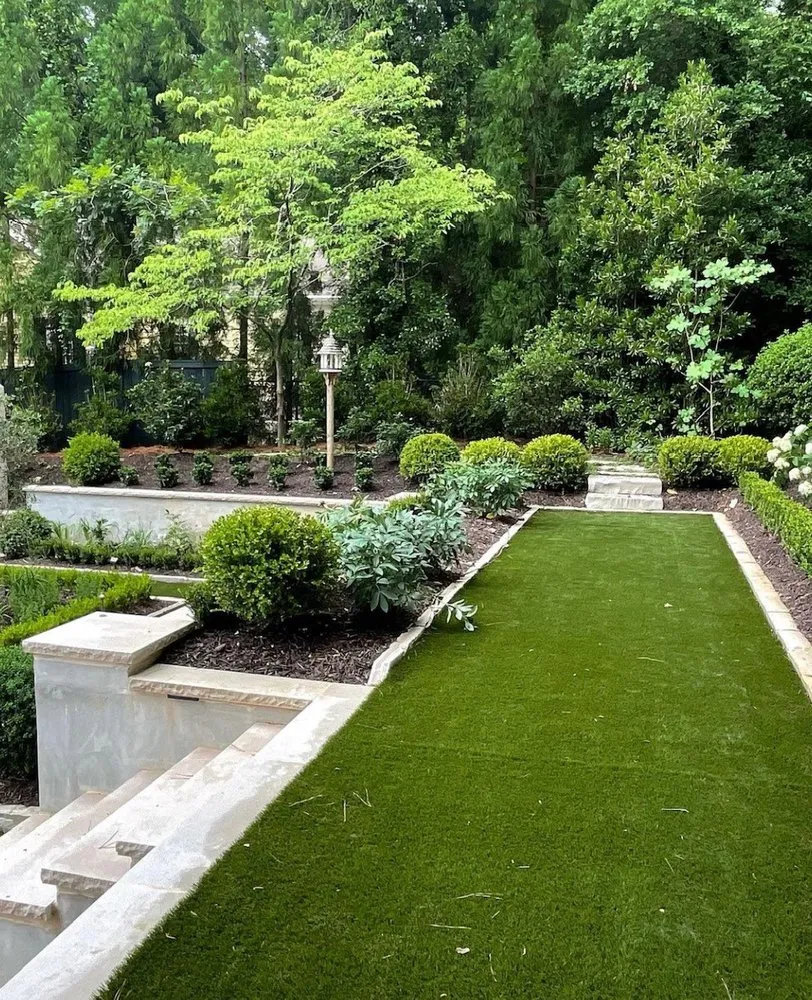 Local lawn care service with custom design in Powder Springs, GA by Blue Fossill