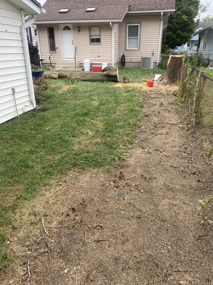 Affordable yard cleanup service for residential properties in Trotwood, OH by Blue Hornet Landscaping