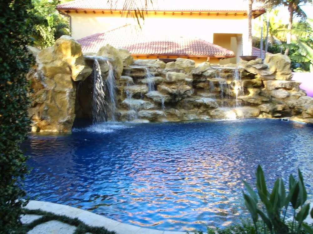 Professional outdoor landscaping in Lake Worth, FL by Blue Lagoon Waterfalls