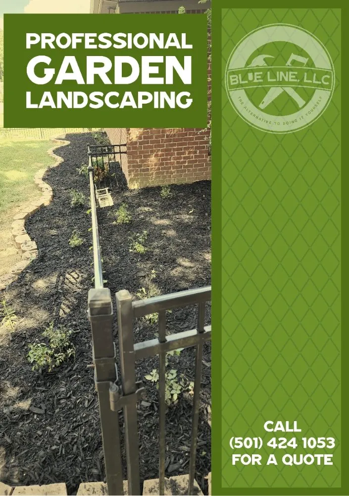 Expert outdoor landscaping in Beebe, AR by Blue Line