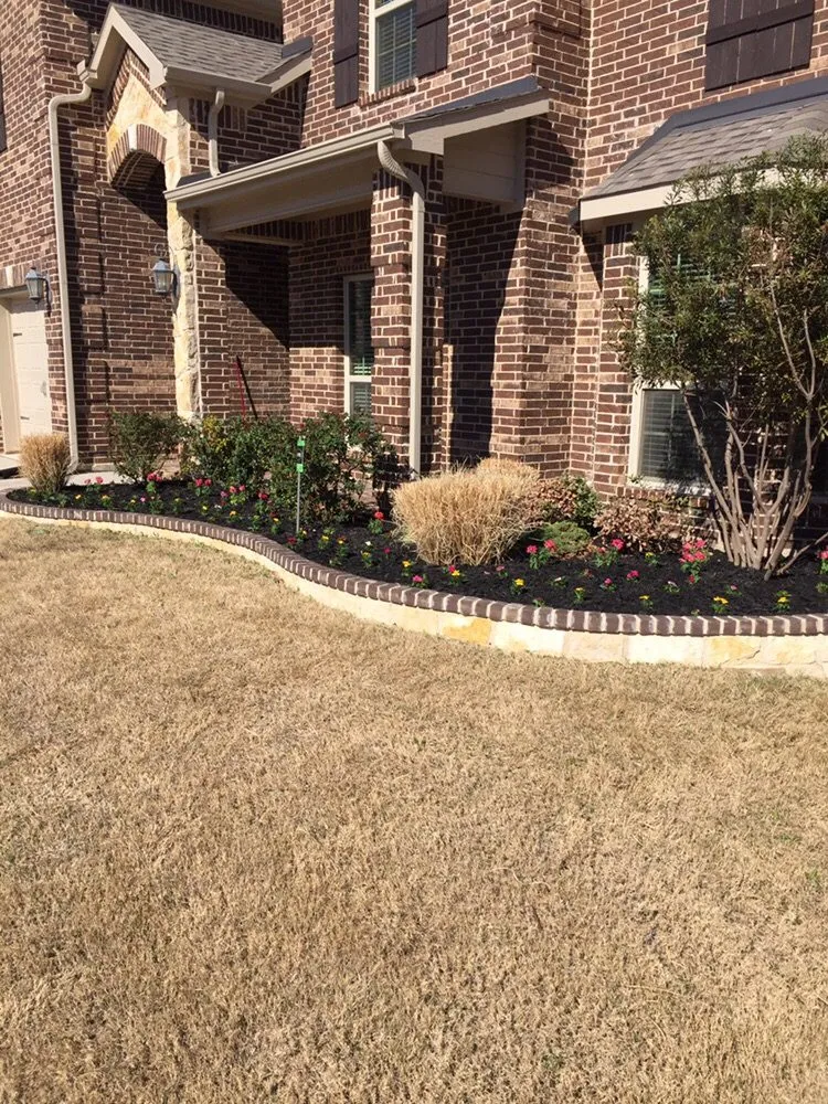 Custom residential landscaping in Fort Worth, TX by Blue Line Lawn and Landscape