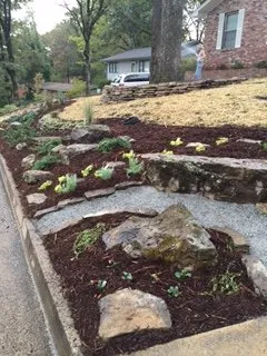 Affordable landscape installation for beautiful yards in North Little Rock, AR by Blue Lizard Landscaping