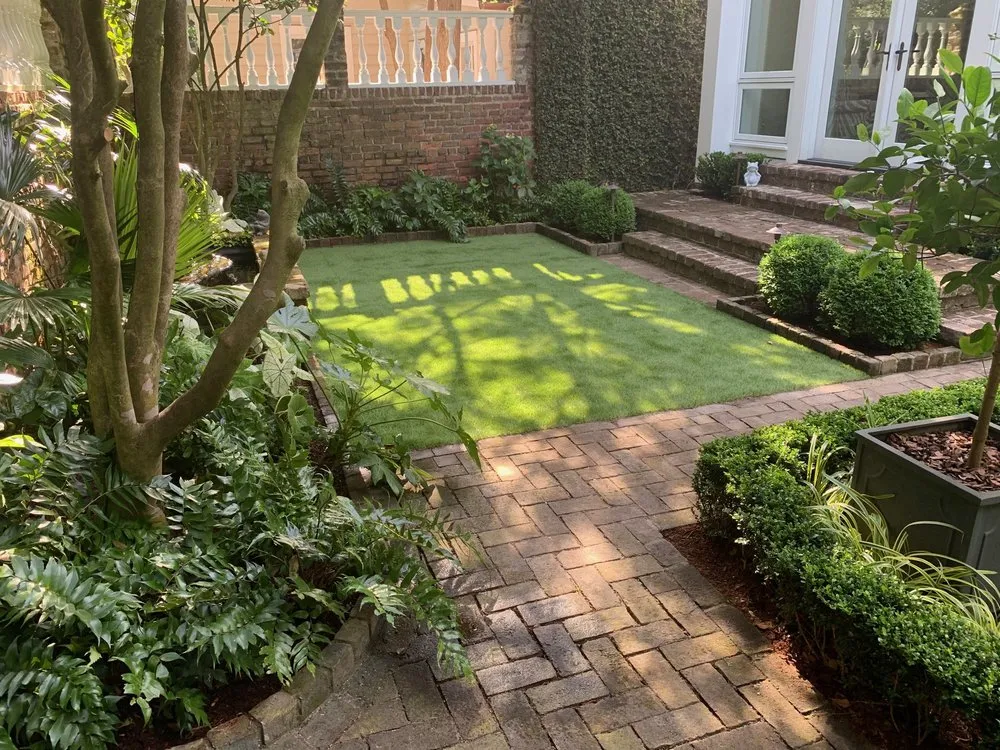 Professional lawn mowing service for outdoor upgrades in Columbia, SC by Blue Moon Landscaping