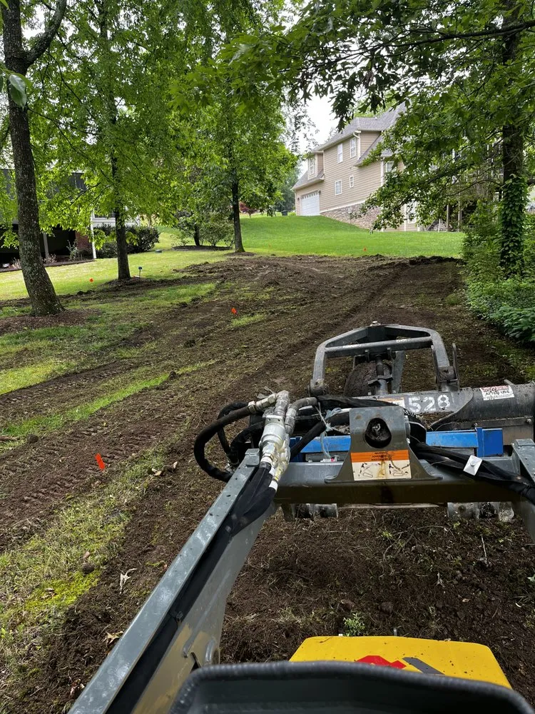 Professional landscape installation in Chattanooga, TN by Blue Mountain Landscape and Excavation