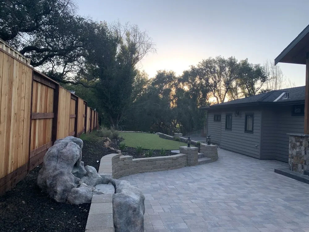 Local lawn mowing service with custom design across Santa Rosa, CA - Blue Oak Landscape Contractor