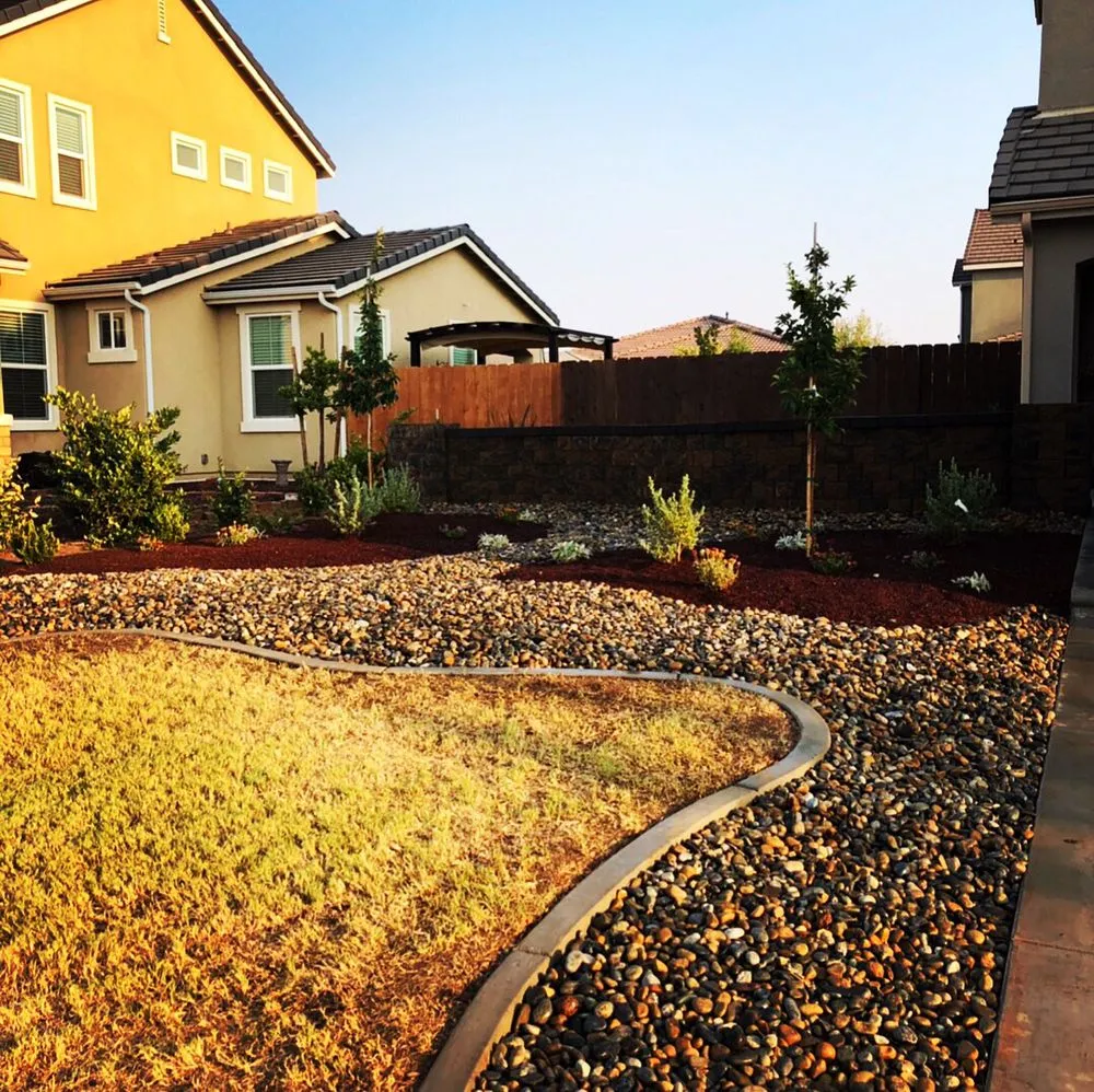 Professional outdoor landscaping for residential properties in Sanger, CA by Blue River Landscaping